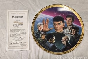 Assiette  intitulée "Unification"