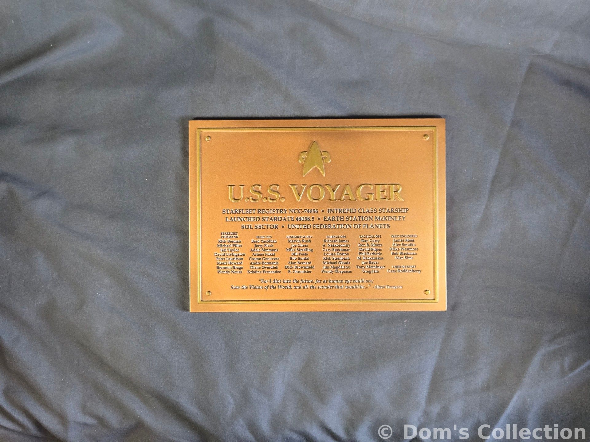 Plaque de Dédicace U.S.S. Voyager